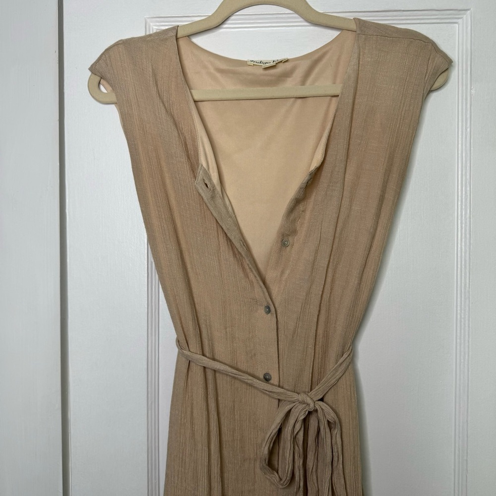 Indigo Rose Coastal Button Down Midi Dress Size Medium - Picture 6 of 13